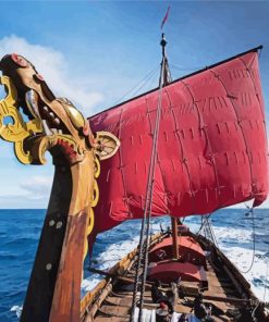 Aesthetic Viking Boat Paint By Number