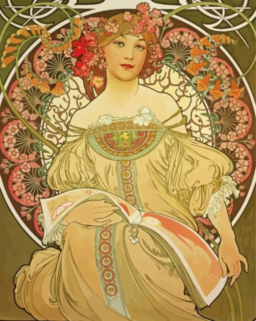 Aesthetic Art Nouveau Ivy Paint By Number