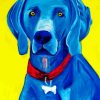 Aesthetic Blue Dog Art Paint By Number