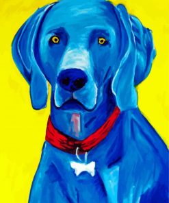 Aesthetic Blue Dog Art Paint By Number