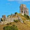 Aesthetic Corfe Castle In England Paint By Number