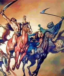 Aesthetic Four Horsemen Of The Apocalypse Art Paint By Number