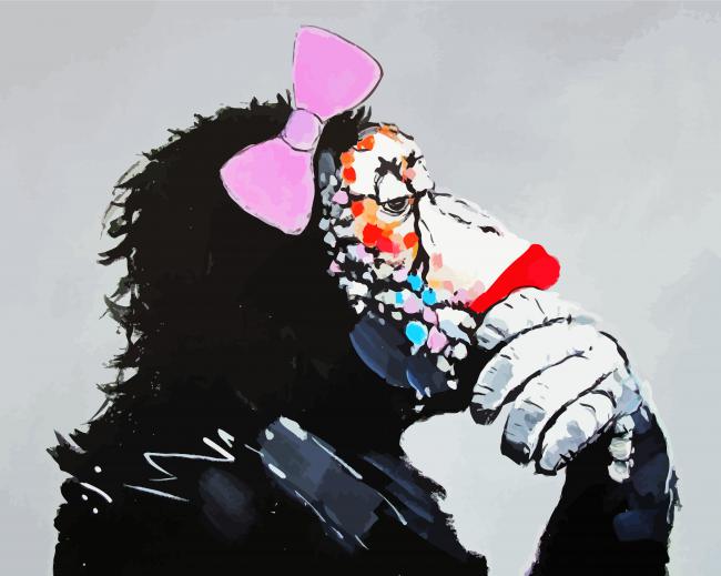 Aesthetic Monkey By Banksy Paint By Number