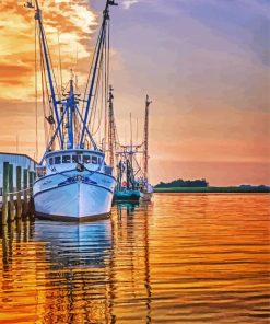 Aesthetic Shrimp Boat Paint By Number
