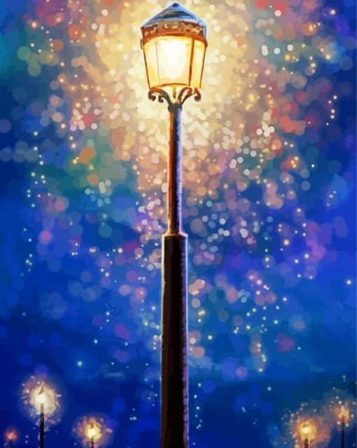 Aesthetic Street Light Art Paint By Number