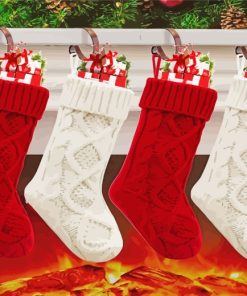 Aesthetic Christmas Stockings Paint By Number