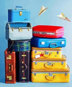Aesthetics Vintage Travel Bags Paint By Number