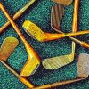 Abstract Golf Clubs Paint By Number