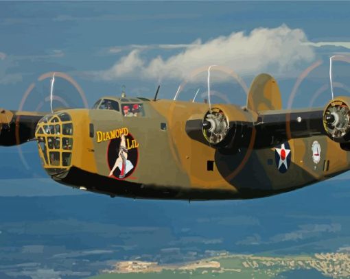 B 24 Liberator Bomber Paint By Number