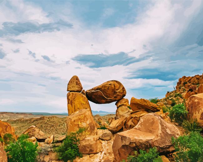 Balance Rock In Big Bend National Park Paint By Number
