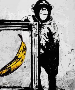 Banksy Monkey- Paint By Numbers Banksy Monkey Paint By Number
