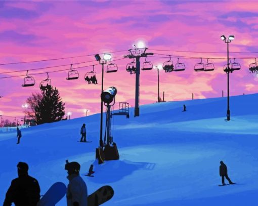 Beautiful Ski Resorts Paint By Number