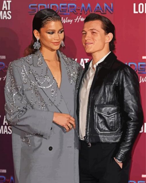 Beautiful Zendaya And Tom Paint By Number