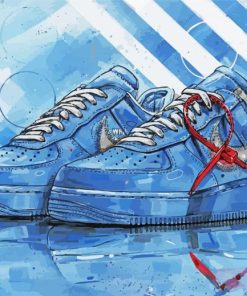 Blue Nike Air Force Paint By Number