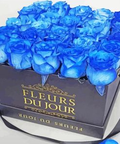 Blue Roses Flowers Bouquet Paint By Number