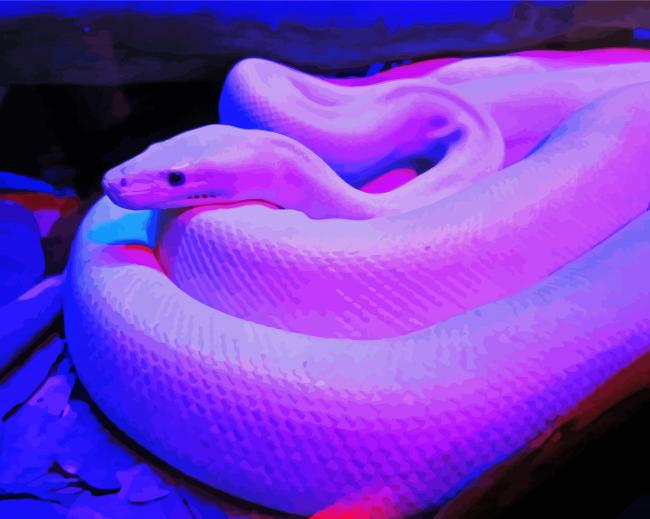 Bluish Purple Snake Reptile Paint By Number