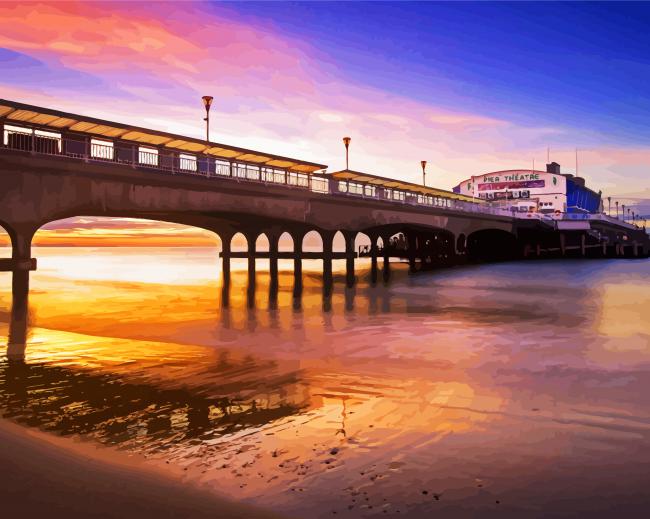 Bournemouth Pier At Sunrise Paint By Number