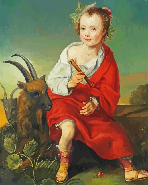 Boy With Goat Art Paint By Number