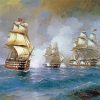 Brig Mercury Attacked By Two Turkish Ships By Ivan Aivazovsky Paint By Number