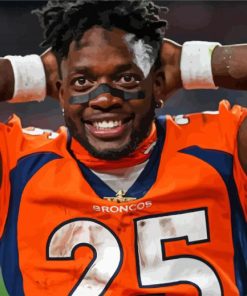 Broncos Player Melvin Gordon Paint By Number