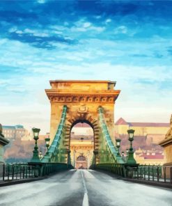 Budapest Hungary Chain Bridge Paint By Number