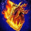 Burning Fire Heart Paint By Number