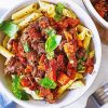Chicken Livers With Tomatoes And Pasta Paint By Number