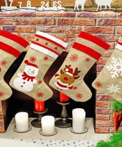 Christmas Stockings Decoration Paint By Number