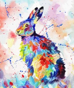 Colorful Abstract Rabbit Paint By Number