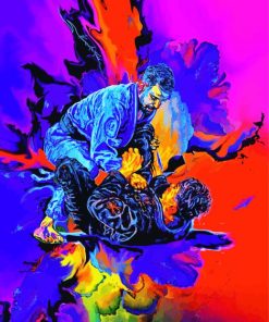 Colorful Jiu jitsu Sport Art Paint By Number