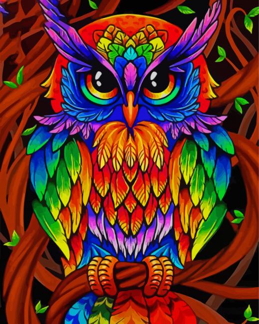 Colorful Mandala Bird Paint By Number