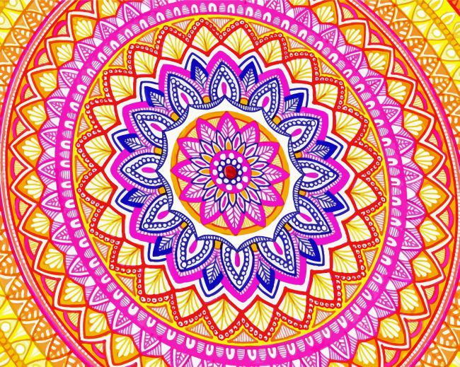 Colorful Mandala Art Paint By Number