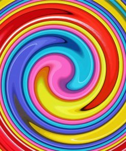 Colorful Spiral Art Paint By Number