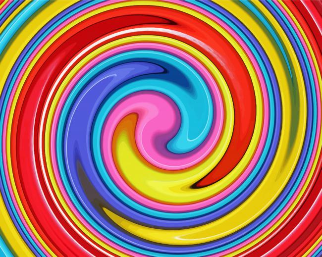 Colorful Spiral Art Paint By Numbers - Paint By Numbers