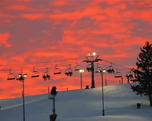 Cool Ski Resorts Paint By Number