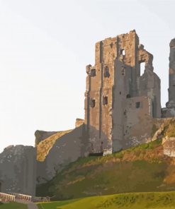 Corfe Castle Paint By Number