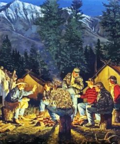 Cowboy Camping Art Paint By Number