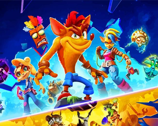 Crash Game Characters Paint By Number