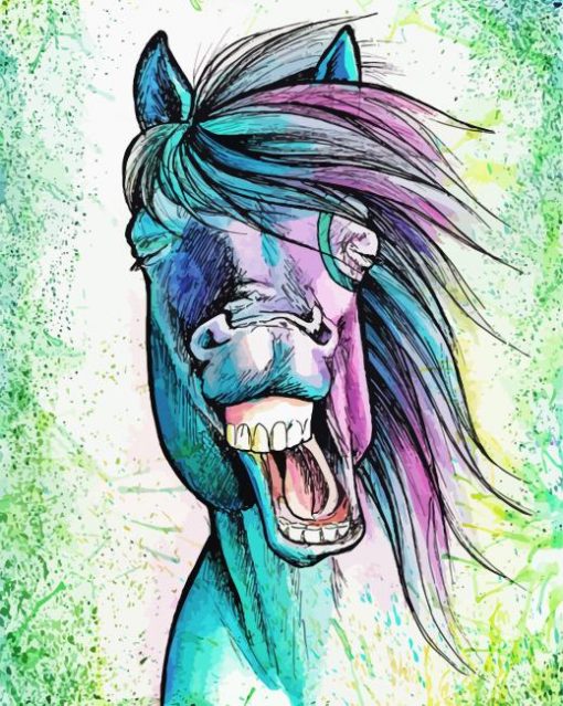 Funny Horse Art Paint By Number