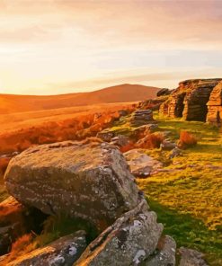 Dartmoor National Park At Sunset Paint By Number
