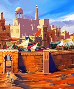 Desert Town Art Paint By Number