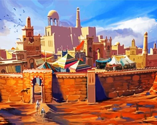 Desert Town Art Paint By Number
