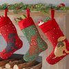 Dog Christmas Stockings Paint By Number