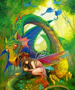The Dragon And Fairy Paint By Number