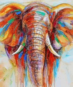 Elephant Head Art Paint By Number