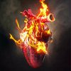 Fantasy Fire Heart Paint By Number
