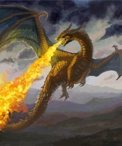 Fire Breathing Dragon Paint By Number