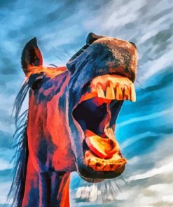 Funny Horse Animal Art Paint By Number