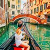 Girl On Boat In Venice Paint By Number