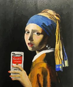 Girl With A Pearl Earring Take Selfie Paint By Number